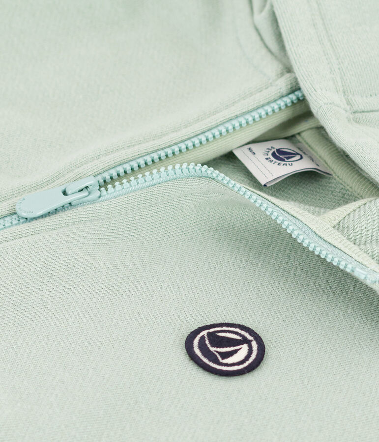 Kapuzen-Sweatshirt mit Rei&szlig;verschluss aus Molton Kinder/Jungen gr&uuml;n