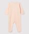 Baby-Strampler aus Nicki rosa FLEUR/grau ECUME