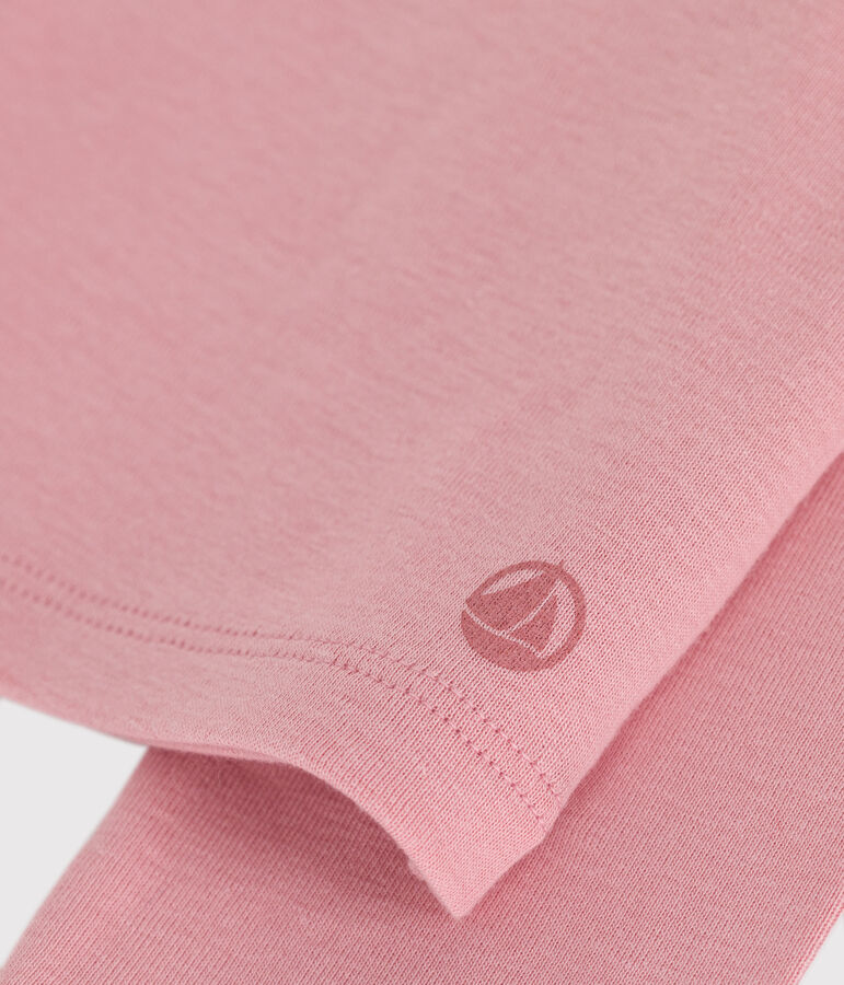 Kinder-Cardigan aus einfarbiger Baumwolle rosa