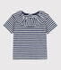 Kurzärmelige Babybluse aus gestreiftem geflammtem Jersey