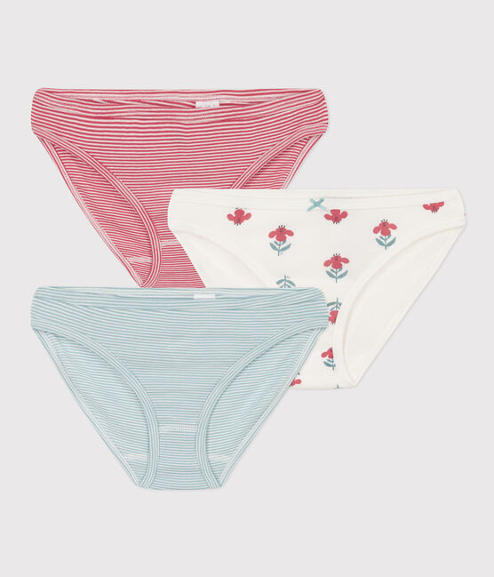 3er-Set Slips aus Baumwolle mit Tulpenmotiv für Damen variante 1
