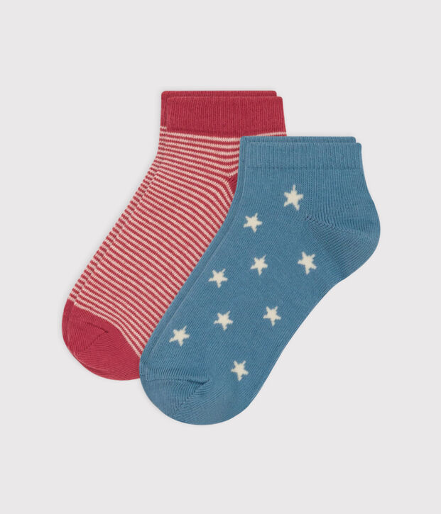 2er-Set Kindersocken aus Baumwolljersey mit Sternenmuster vielfarbig