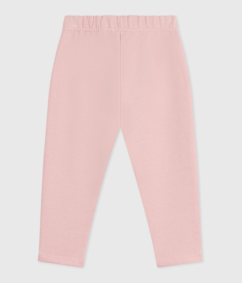 Baby-Hose aus einfarbiger Baumwolle rosa