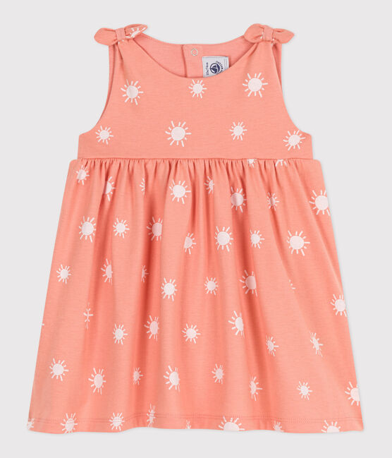 Ärmelloses Baby-Kleid aus Jersey mit Sonnenmuster orange ABRICOT/ MARSHMALLOW