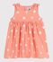 Ärmelloses Baby-Kleid aus Jersey mit Sonnenmuster orange ABRICOT/ MARSHMALLOW