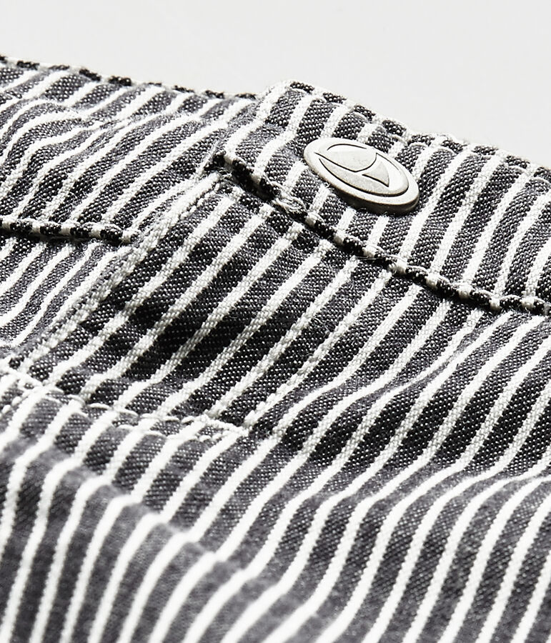 Gestreifte Baby-Jungen-Hose blau/weiss