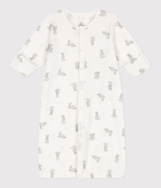 Bedruckter Kombi-Overall aus Baumwolle weiss MARSHMALLOW/grau GRIS