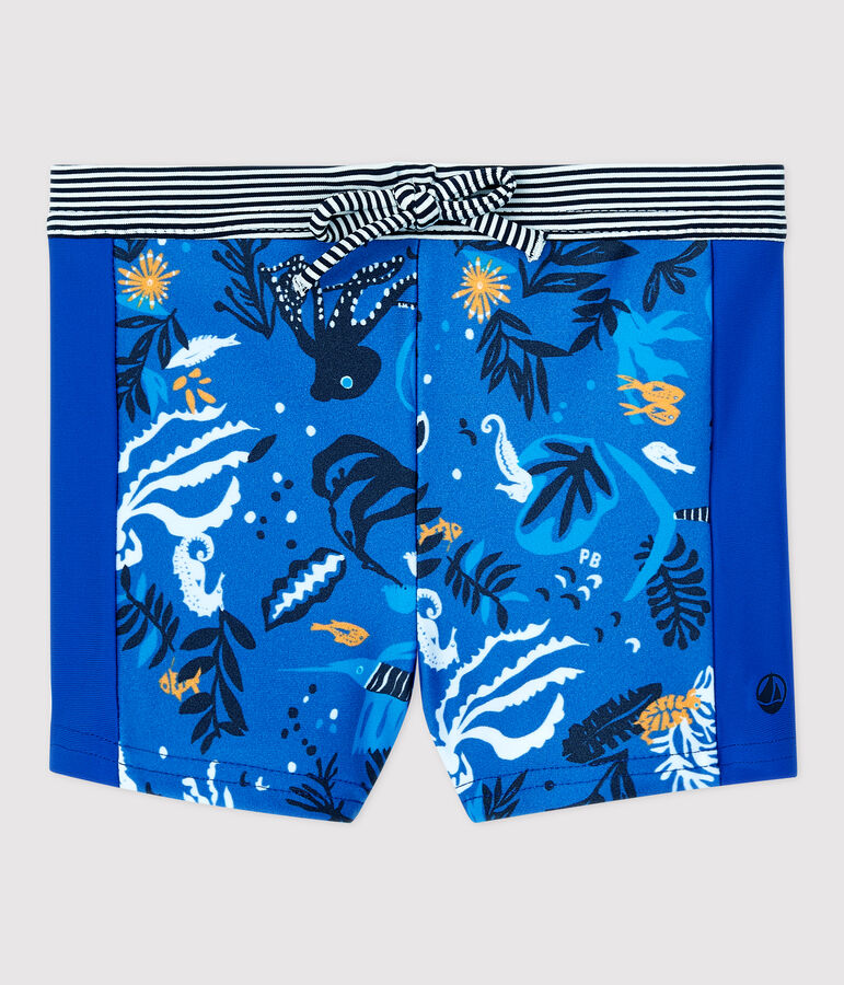 Umweltfreundliche Baby-Badeshorts f&uuml;r Jungen blau SURF/weiss MULTICO