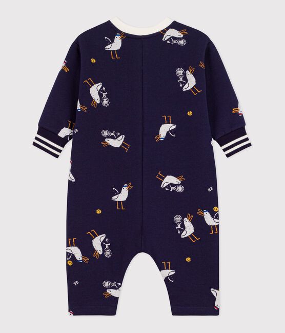 Langer Baby-Overall aus Baumwolle mit Möwenmotiv blau SOIR/ MULTICO