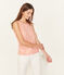 Schillerndes damen tanktop aus leinen rosa ROSAKO/rosa COPPER
