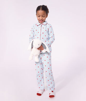 Gekn&ouml;pfter Kinder-Pyjama aus Baumwolle mit Herzmotiv