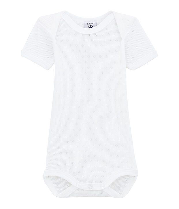 Unisex-Baby-Kurzarmbodys im 2er-Set weiss