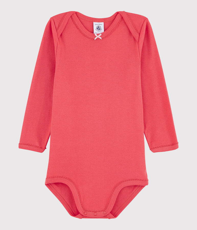 Lang&auml;rmeliger Baby-Body M&auml;dchen rot