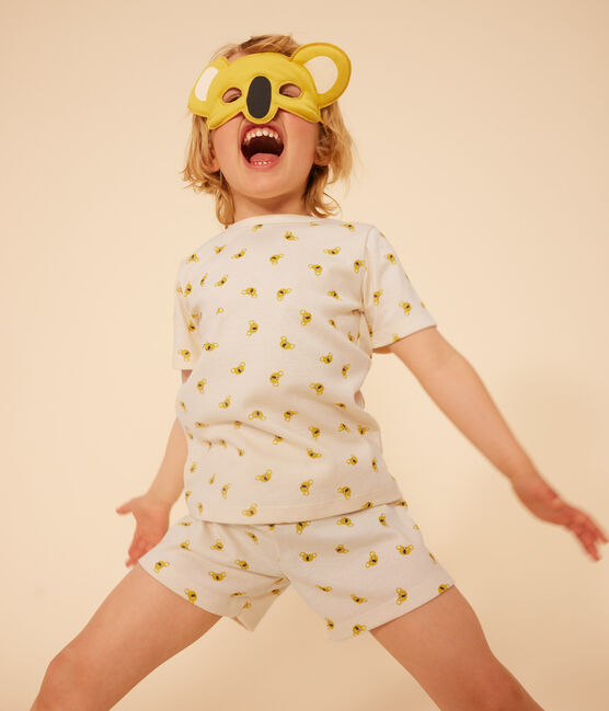 Kinder-Kurzpyjama aus Baumwolle im Koala-Verkleidungs-Look weiss AVALANCHE/ MULTICO