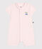 Baby-Kurzoverall aus Baumwolle mit Bubikragen rosa FLEUR
