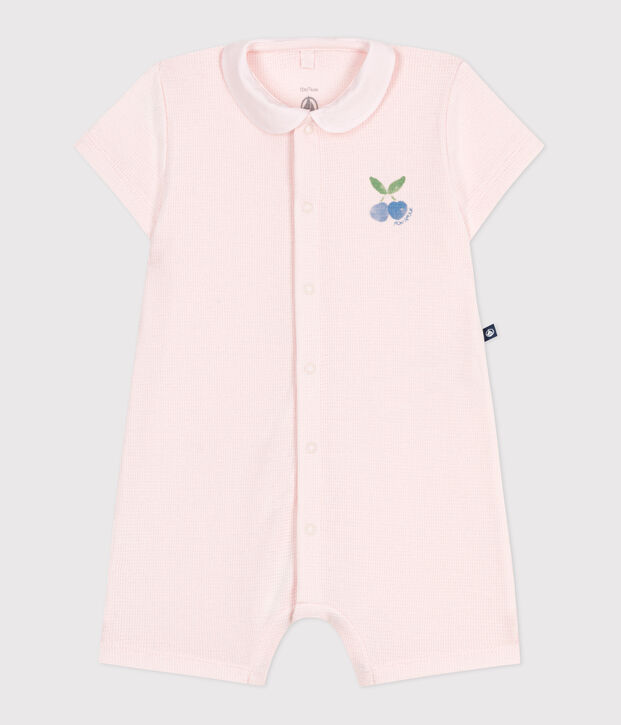 Baby-Kurzoverall aus Baumwolle mit Bubikragen FLEUR