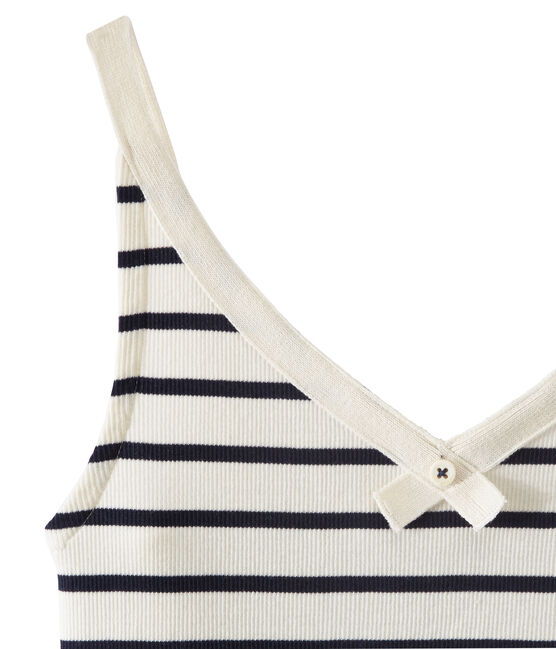 Unterhemden zur feier des 100 geburtstags des slips damen beige COQUILLE/blau SMOKING