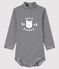Langärmeliger Baby-Body mit Rollkragen blau SMOKING/weiss MARSHMALLOW
