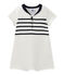 Kurzer Baby-Jungen-Einteiler weiss MARSHMALLOW/blau SMOKING