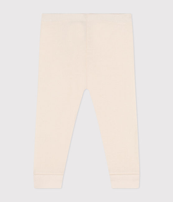Baby-Leggings aus einfarbiger Baumwolle naturfarben AVALANCHE