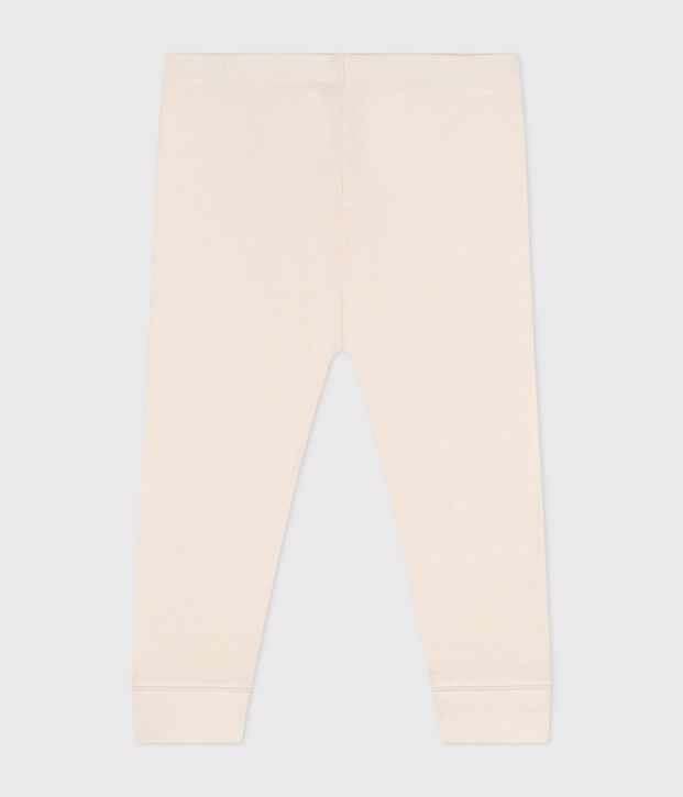 Baby-Leggings aus einfarbiger Baumwolle naturfarben