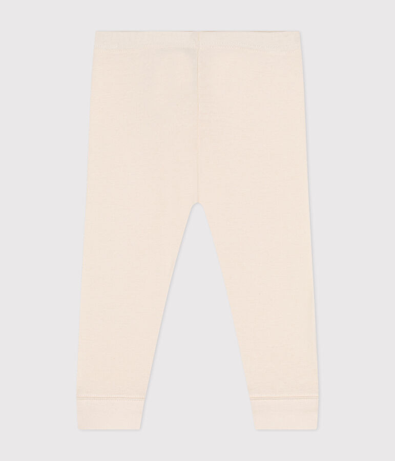 Baby-Leggings aus einfarbiger Baumwolle naturfarben