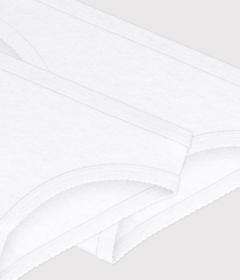 2er-Set weisse slips f&uuml;r M&auml;dchen vielfarbig