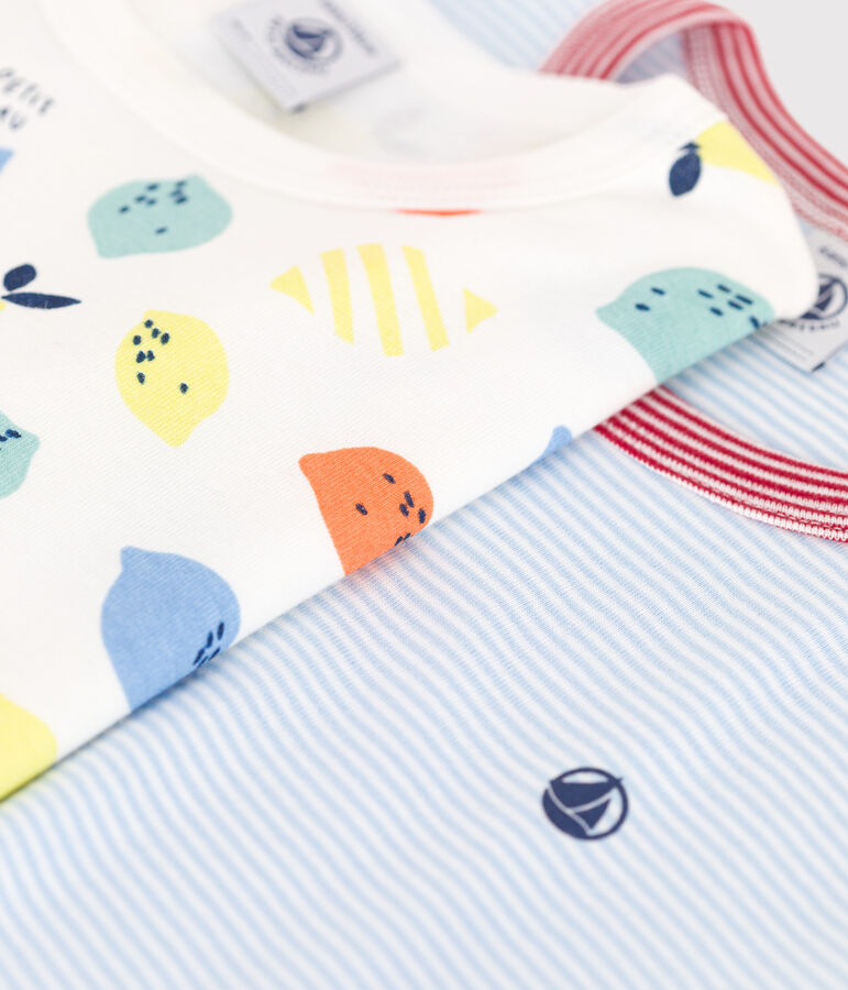 2er-Set Kinder-Kurzpyjamas aus Baumwolle vielfarbig