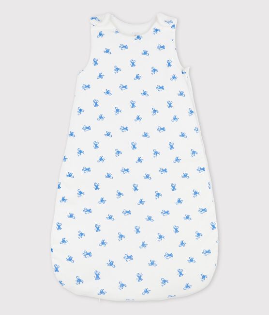 Babyschlafsack aus Bio-Baumwolle weiss MARSHMALLOW/blau BRASIER