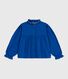 Langärmelige Kinder-Bluse aus einfarbigem Baumwoll-Twill