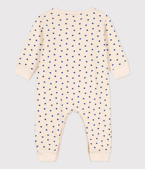 Fußloser Baby-Strampler aus Baumwolle, mit Herzmuster weiss AVALANCHE/ NEWBLEU