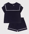 2-teiliges Baby-Set aus Baumwolle im Matrosen-Look blau SMOKING