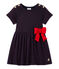 Bedrucktes Baby-Mädchen-Kleid blau SMOKING/rot TERKUIT