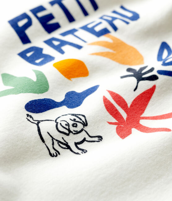 Baby-T-Shirt aus Baumwolle. weiss MARSHMALLOW