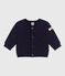 Baby-Cardigan aus einfarbigem festen Baumwollstoff SOIR