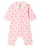 Baby-Strampler ohne Fuß aus Rippstrick rosa VIENNE/weiss MULTICO