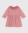Langärmeliges Baby-Kleid aus dickem Jersey rosa ROSEWOOD/ AVALANCHE