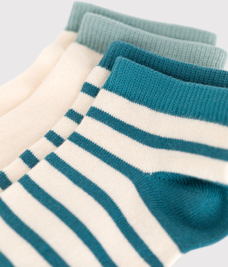 2er-Set Kinder-Socken aus gestreifter Baumwolle vielfarbig