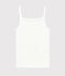Trägershirt aus leichter Baumwolle Damen weiss MARSHMALLOW