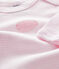 Langärmliger Baby-Body für Mädchen rosa VIENNE/weiss ECUME