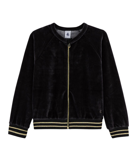 Kinder-Cardigan Mädchen schwarz NOIR