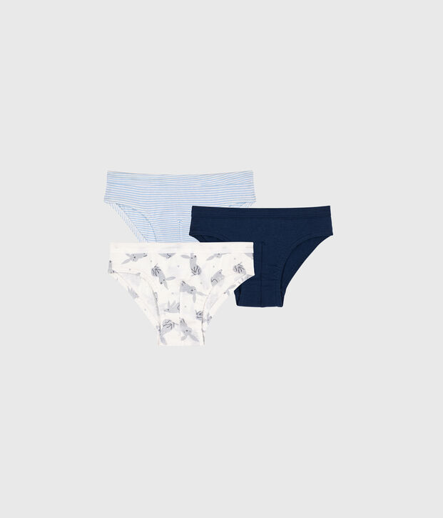 Lot de 3 slips en coton vielfarbig