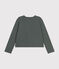 Damen-Cardigan aus Doppeljersey mit Druckknöpfen grün THUYA