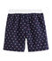Bedruckte Strandshorts Kinder Jungen blau SUBMARINE/weiss MULTICO