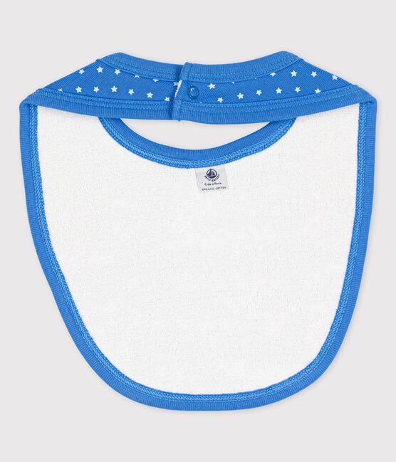 Baby-Lätzchen aus Bio-Baumwolle blau BRASIER/grau MARSHMALLOW