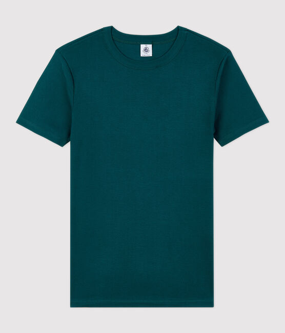 Klassisches Damen-T-Shirt aus Baumwolle mit Rundhalsausschnitt grün PINEDE