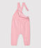 Baby-Latzhose aus Molton. rosa CHARME