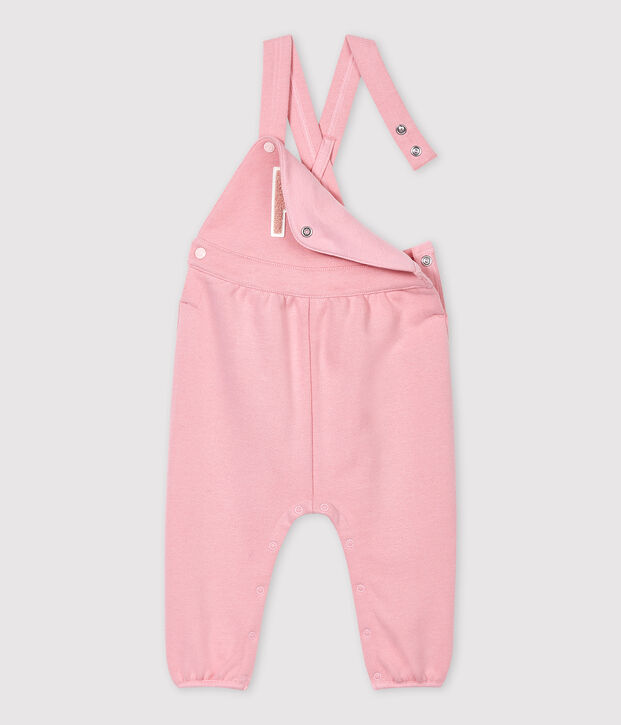 Baby-Latzhose aus Molton. rosa