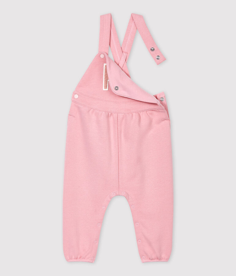 Baby-Latzhose aus Molton. rosa CHARME