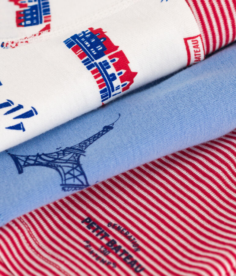 3er-Set Boxershorts aus Baumwolle mit Paris-Print f&uuml;r Jungen vielfarbig